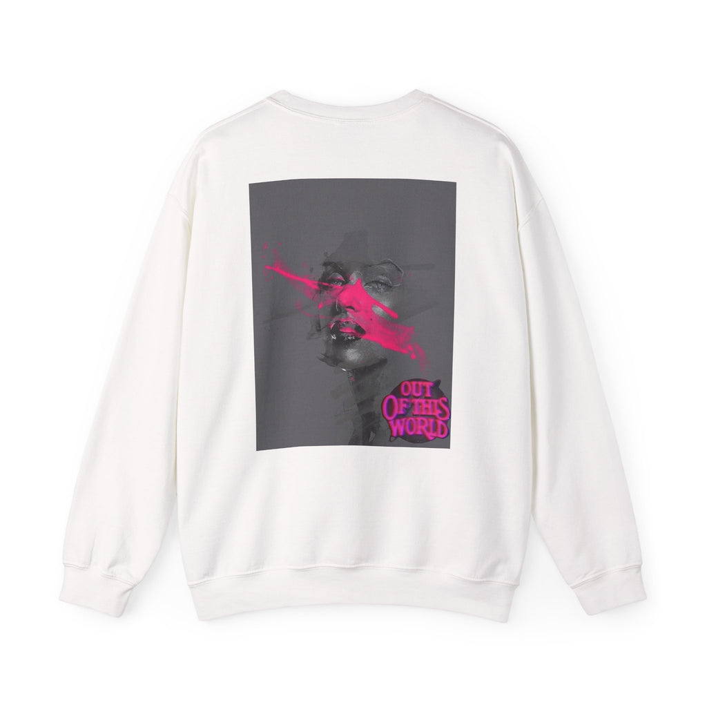 Graphic Sweatshirt — 'Out of This World' Neon Portrait Crewneck