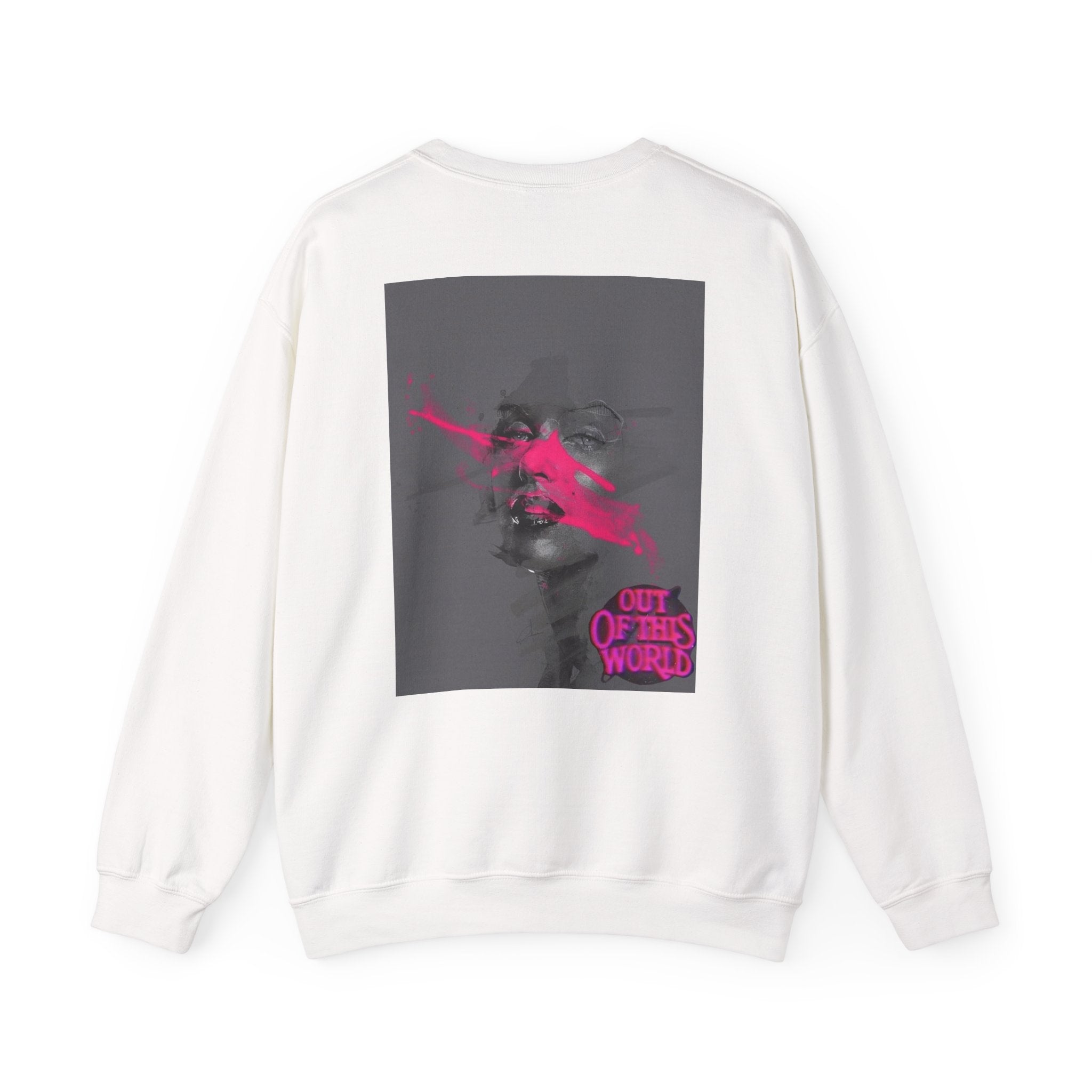 Graphic Sweatshirt — 'Out of This World' Neon Portrait Crewneck
