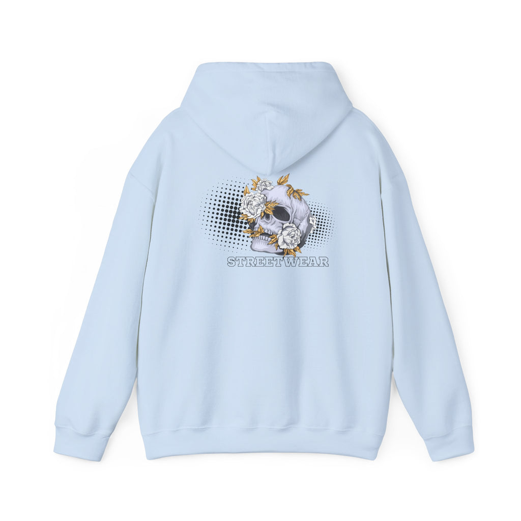 Floral Skull Hoodie — Vintage Botanical Skull Graphic Sweatshirt