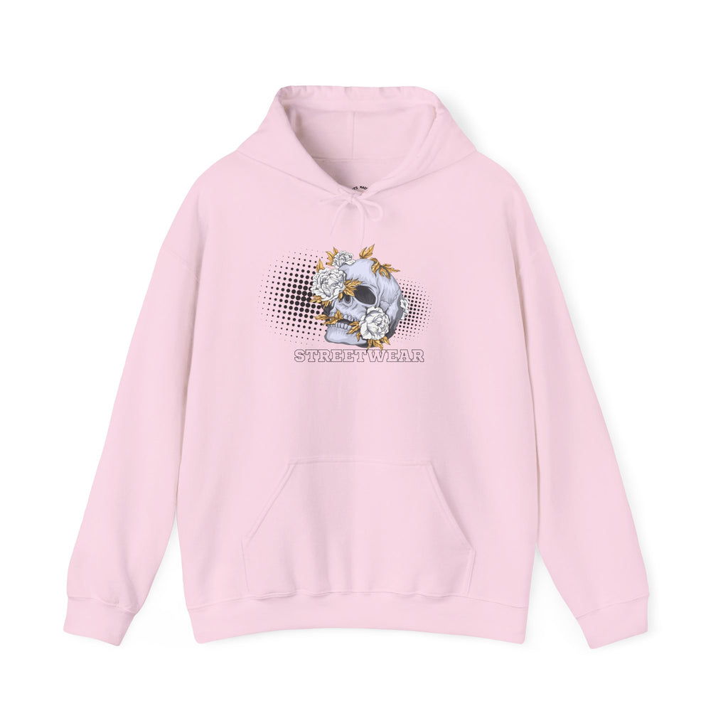 Floral Skull Hoodie — Vintage Botanical Skull Graphic Sweatshirt