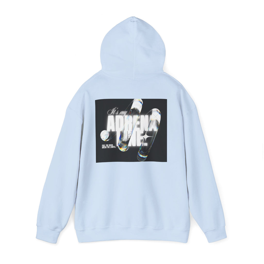 Bubble Text 'Adrenaline' Graphic Hoodie — Urban Streetwear Pullover
