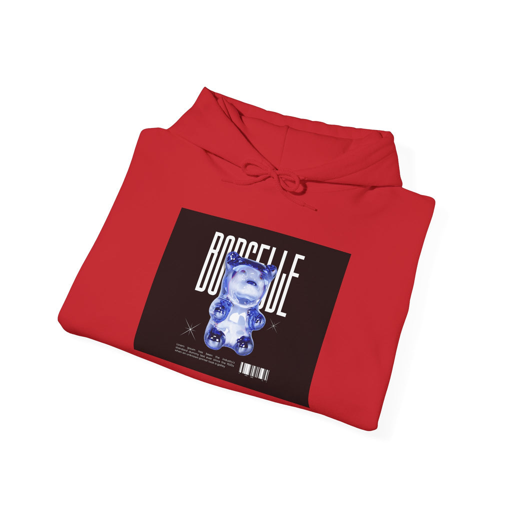 Boglebear Graphic Hoodie — Retro Blue Bear Design