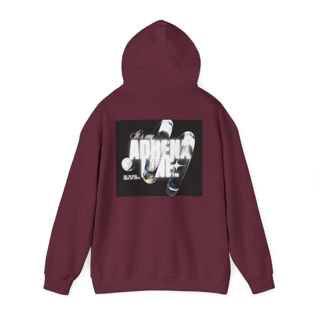 Bubble Text 'Adrenaline' Graphic Hoodie — Urban Streetwear Pullover
