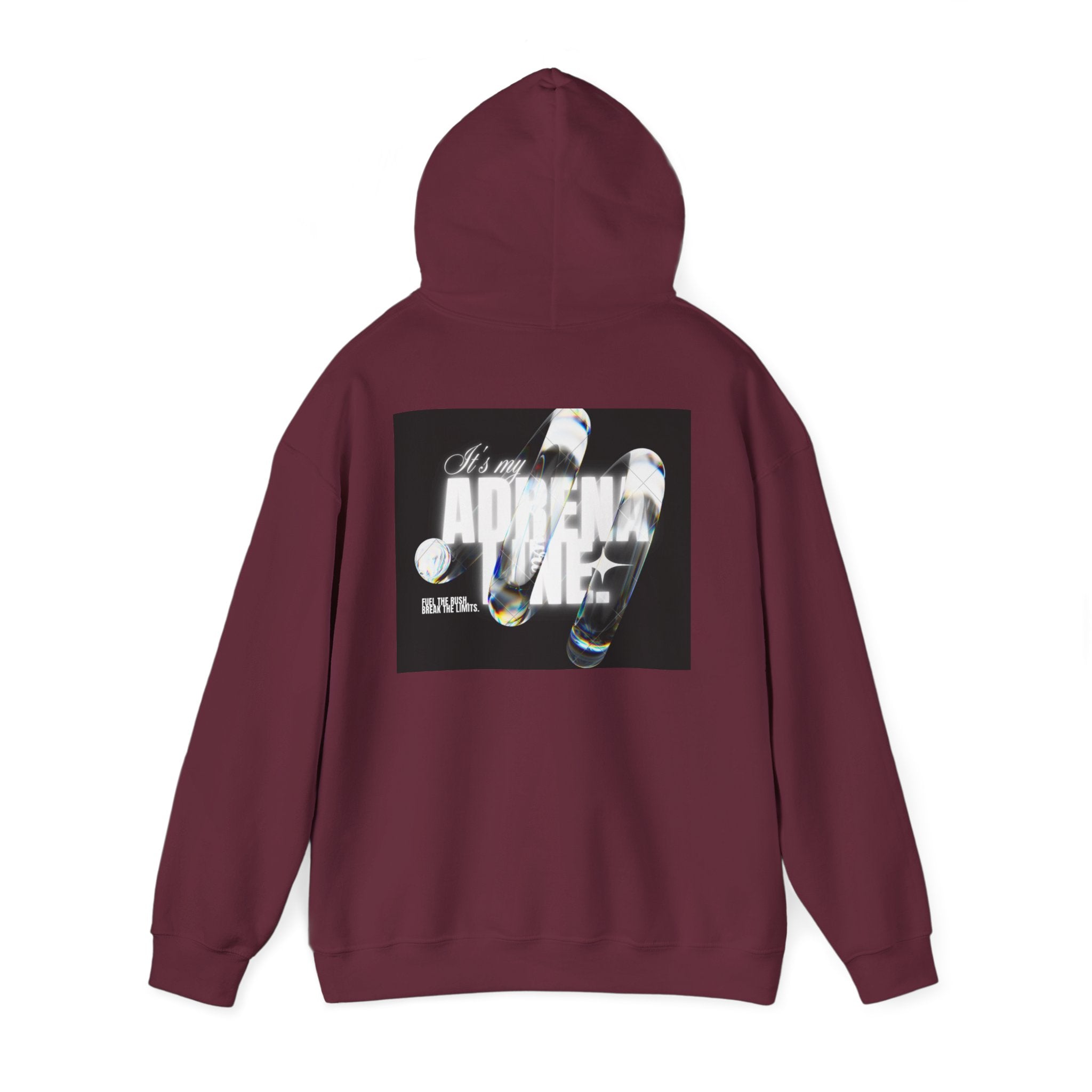 Bubble Text 'Adrenaline' Graphic Hoodie — Urban Streetwear Pullover
