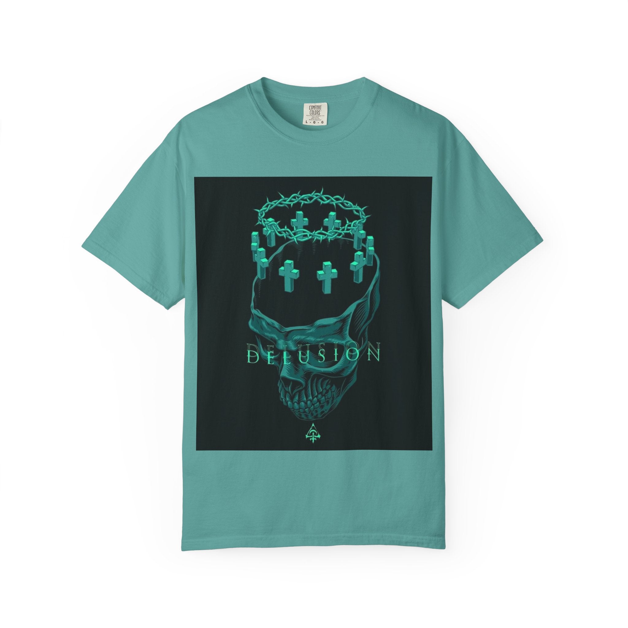 Skull Crown Tee — 'Delusion' Gothic Graphic T-Shirt