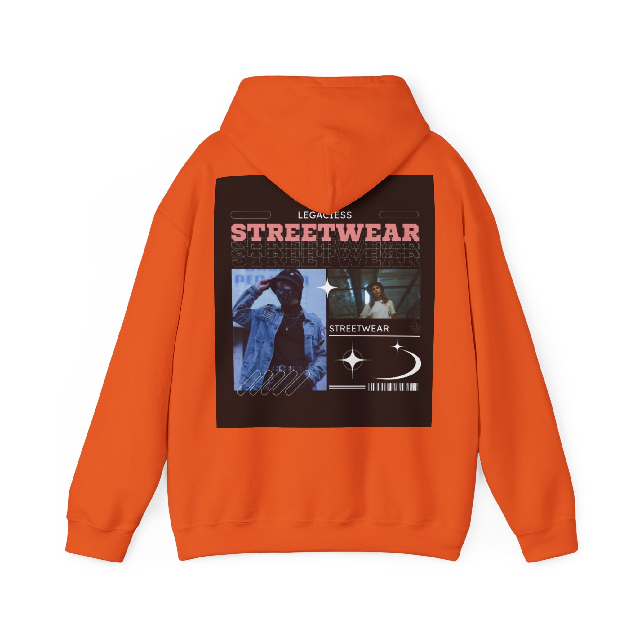 Streetwear Collage Hoodie — Retro Urban Graphic Sweatshirt
