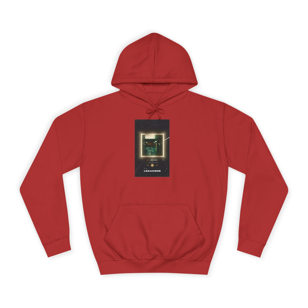 College Hoodie — Retro Neon Square Album Art Design