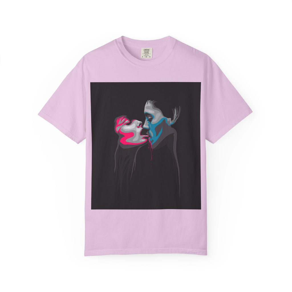 Abstract Neon Kiss T-Shirt — 'Legaciess' Back Logo Graphic Tee