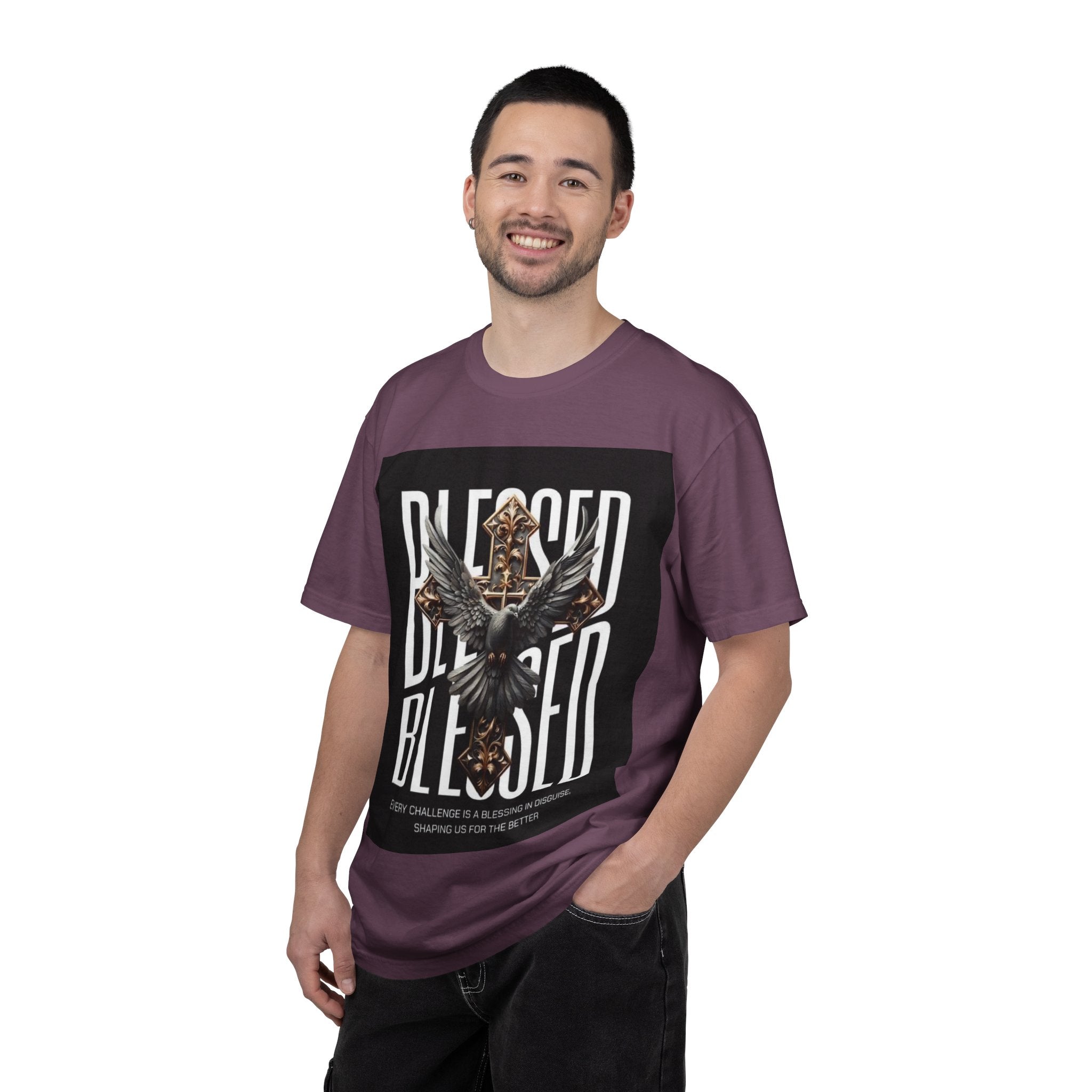 Blessed Dove Graphic T-Shirt — "BLESSED" Faith-Inspired Tee