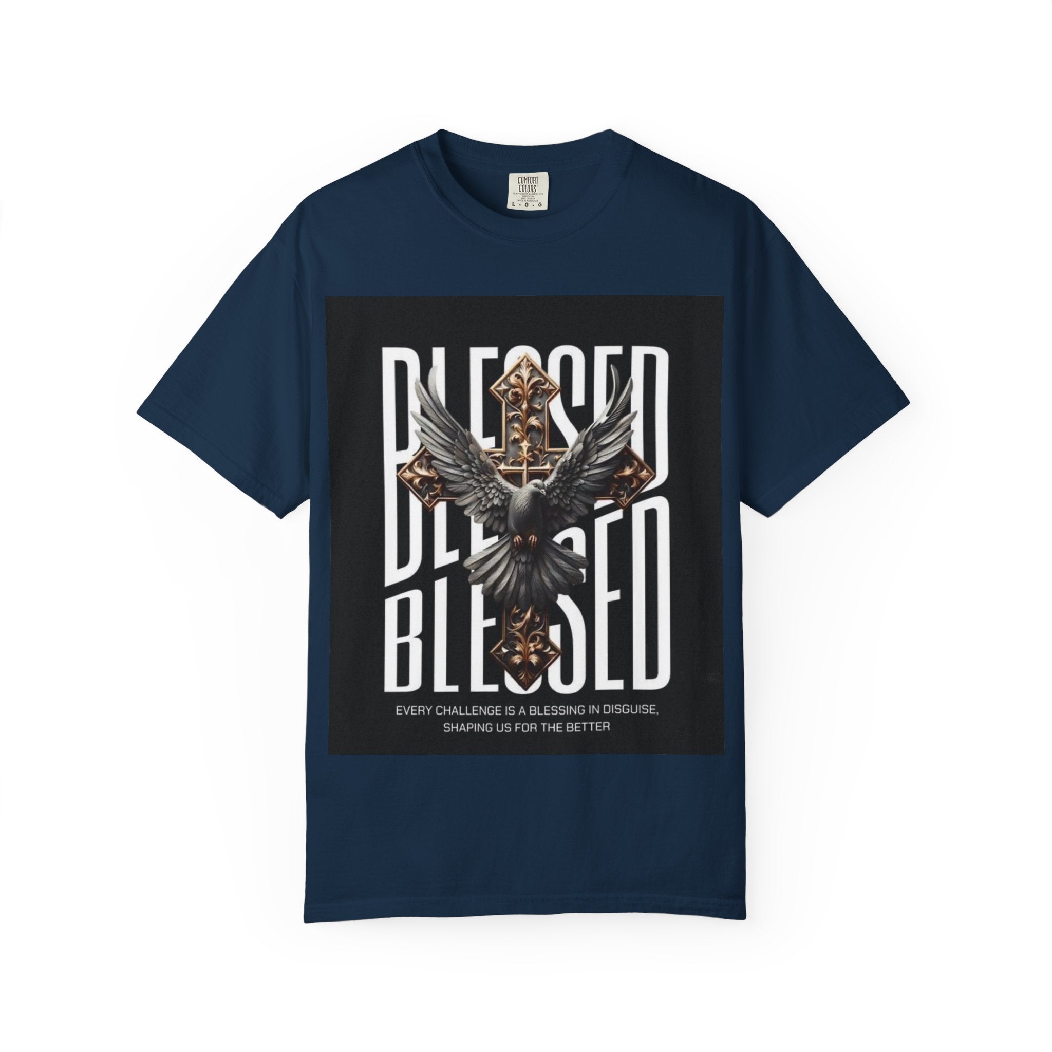 Blessed Dove Graphic T-Shirt — "BLESSED" Faith-Inspired Tee