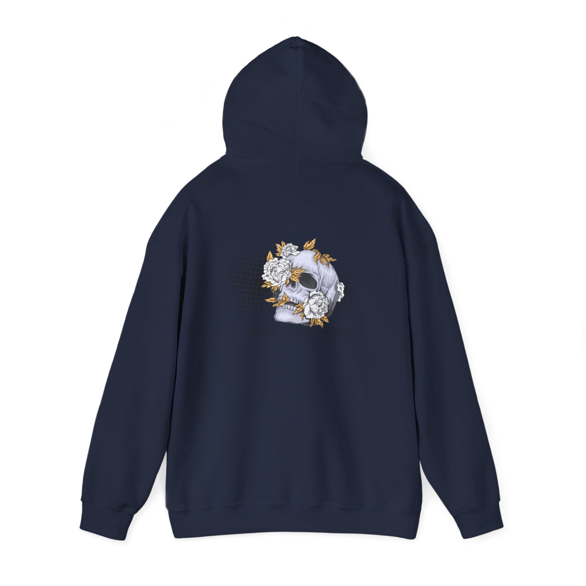 Floral Skull Hoodie — Vintage Botanical Skull Graphic Sweatshirt