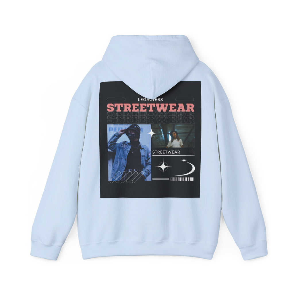 Streetwear Collage Hoodie — Retro Urban Graphic Sweatshirt